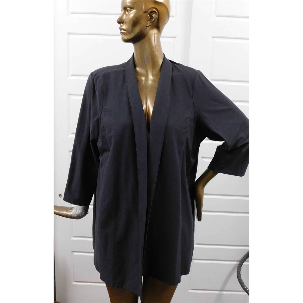 Eileen Fisher Woman Charcoal Gray Jacket Blazer sz 3X